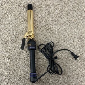 Gold and Black Clamp Curling Wand for Women